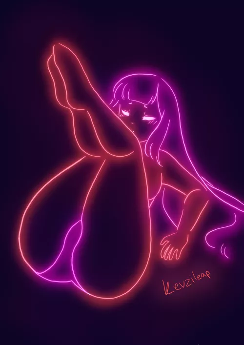 Neon lineart thighs 
