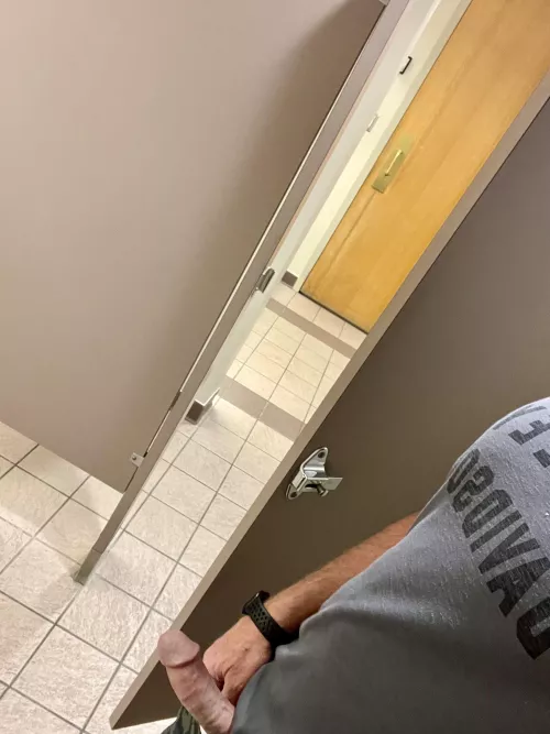 Public restroom boner! Glad no one walked in….