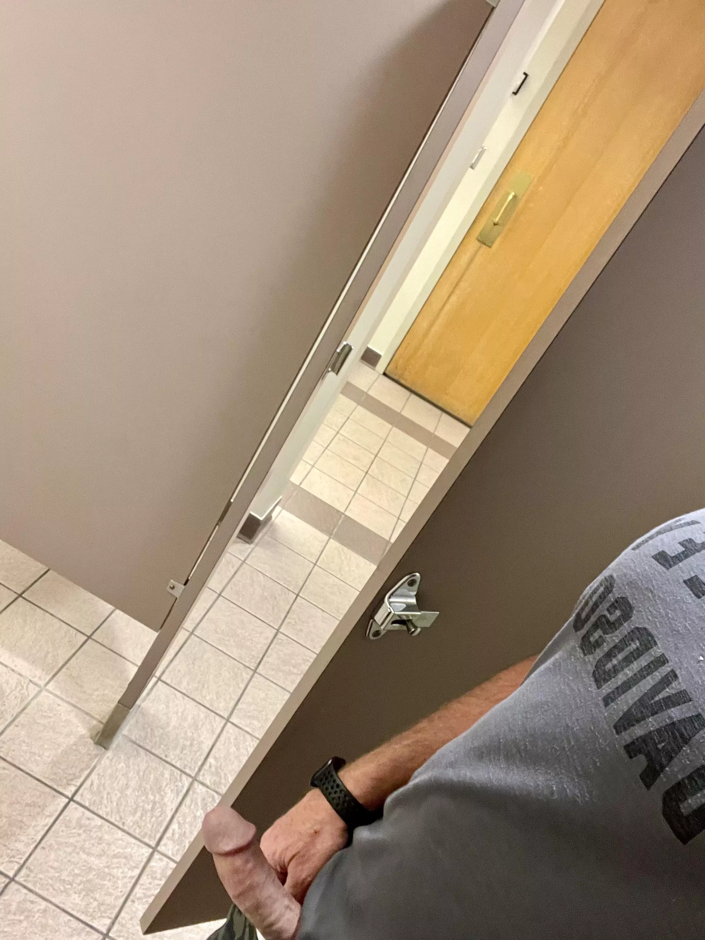 Public restroom boner! Glad no one walked in….