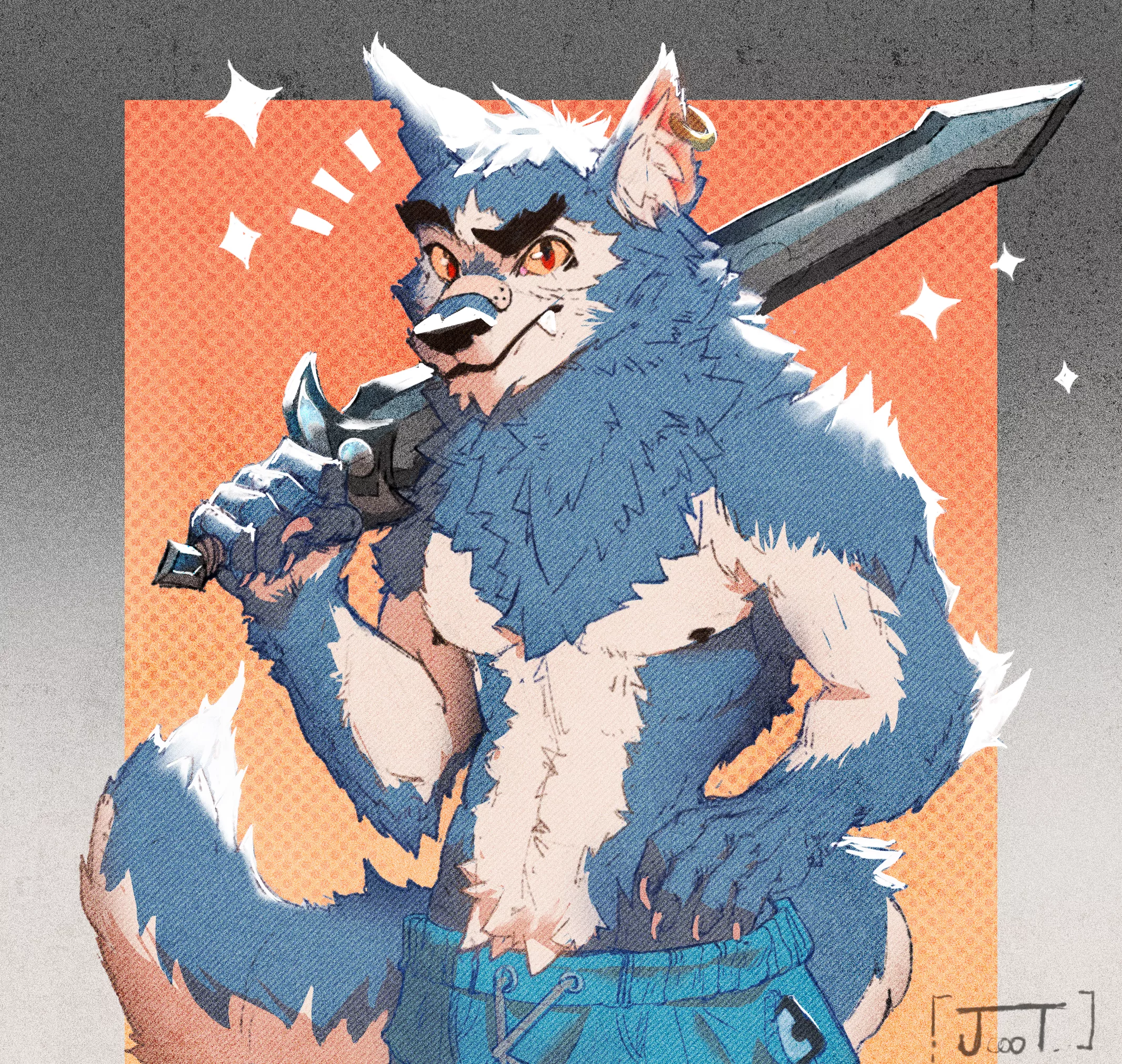 saving the world with pijamas and slipers... and a sword of course. artist twitter: @GerardSteinbock