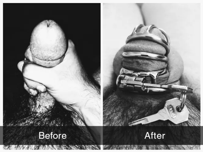 The effect a year of cuckolding has on a dick