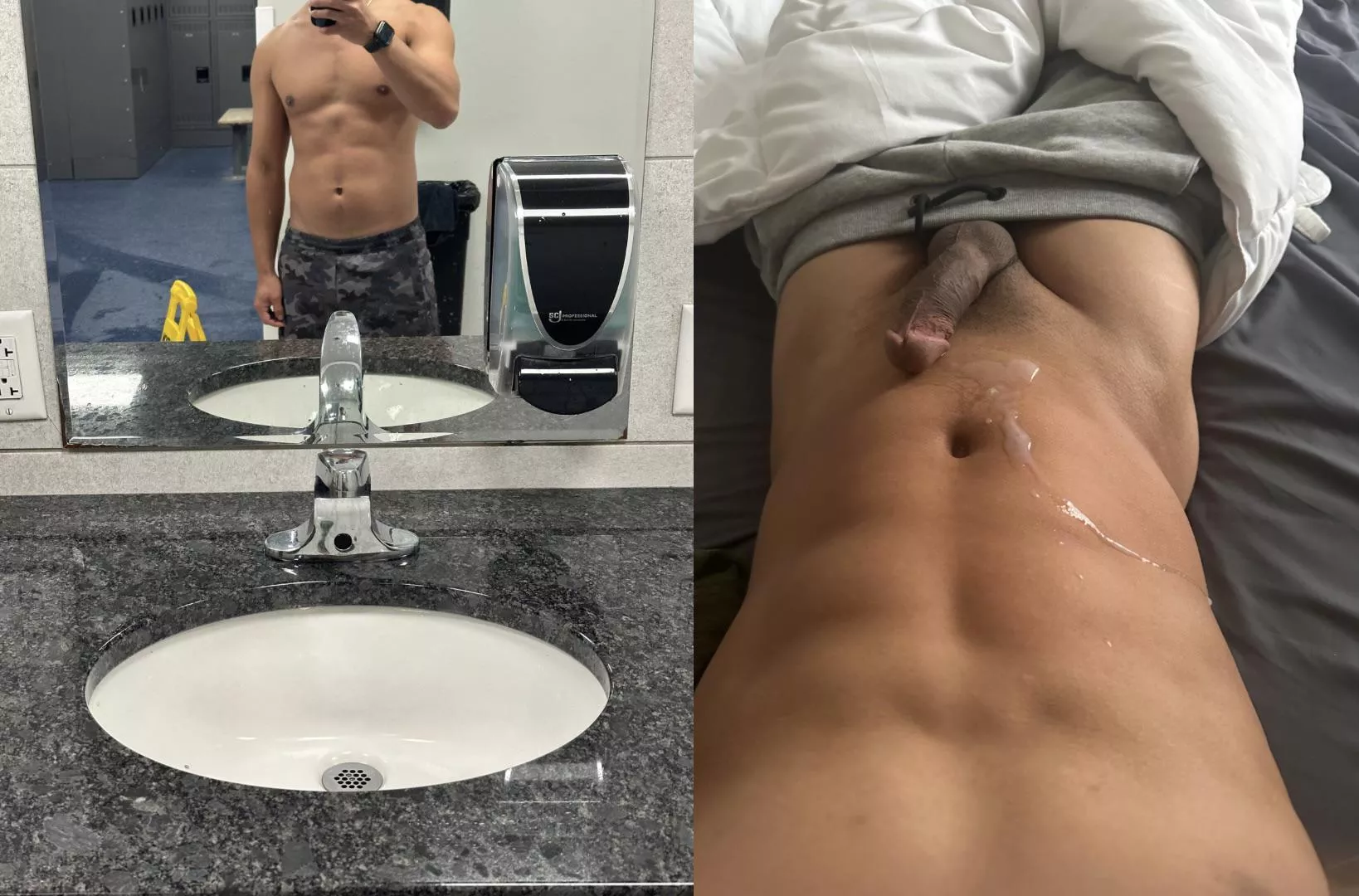 What you see at the gym vs what you see when you bring me home 😈💦