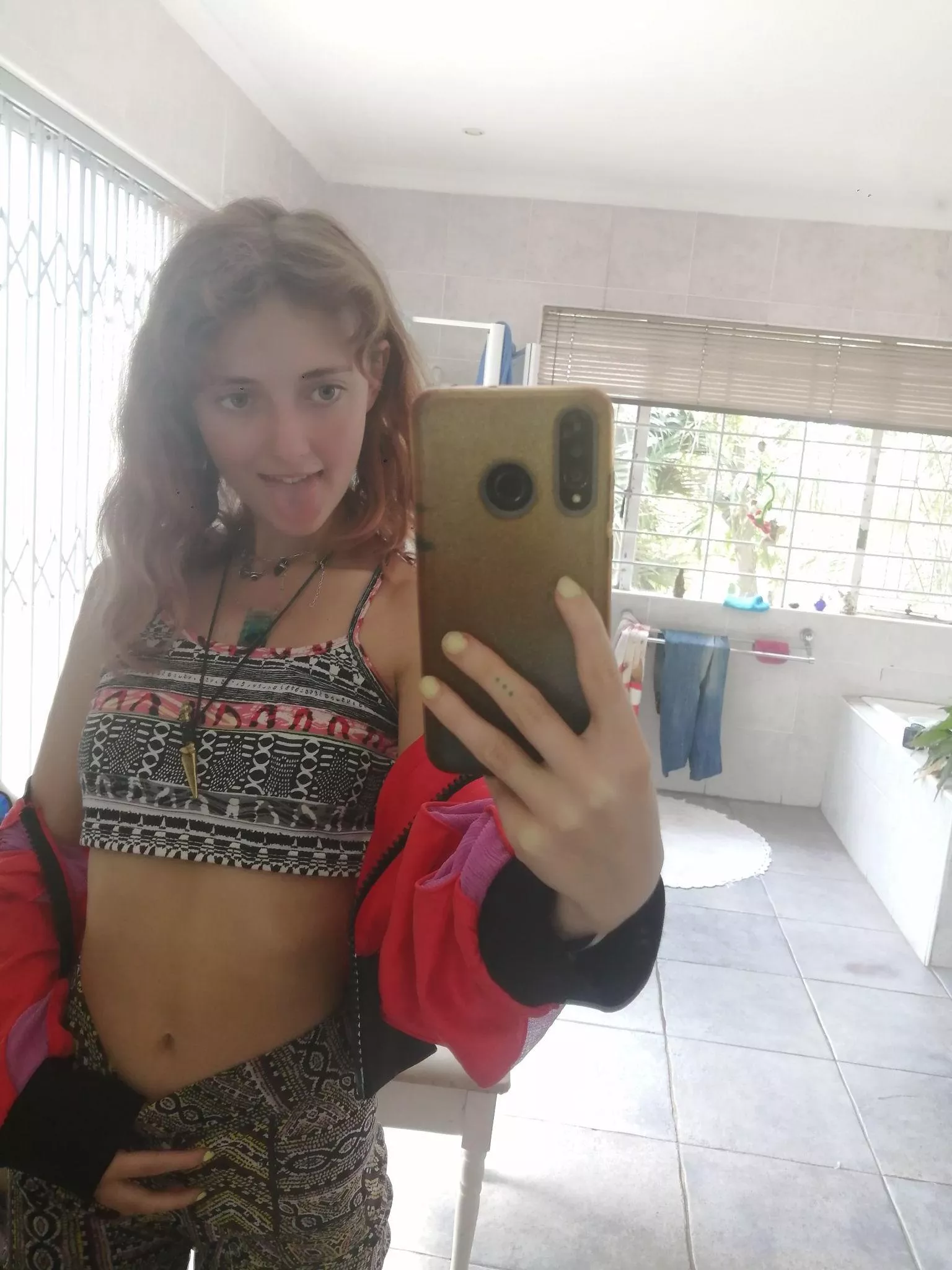 caught off guard while i was fixing up my hair F18