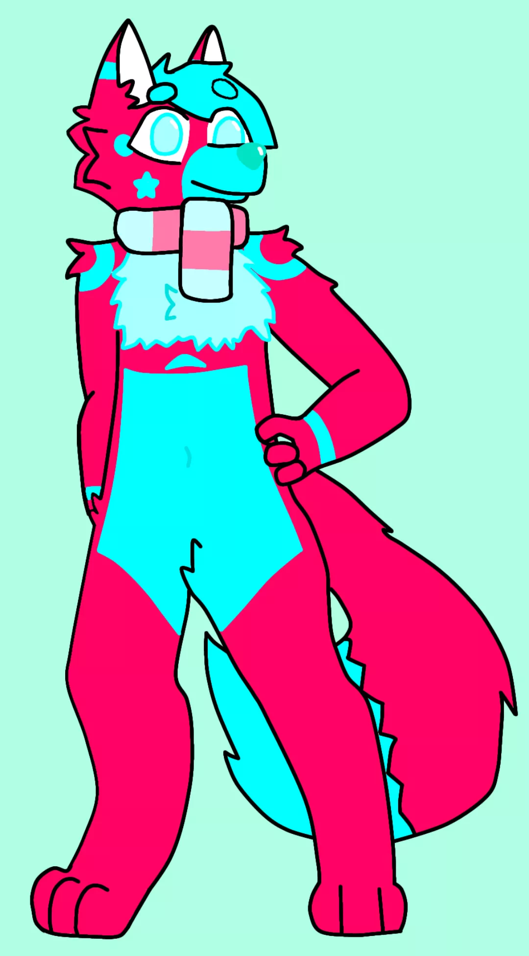 Describe me by my fursona (name is Cozzie btw)