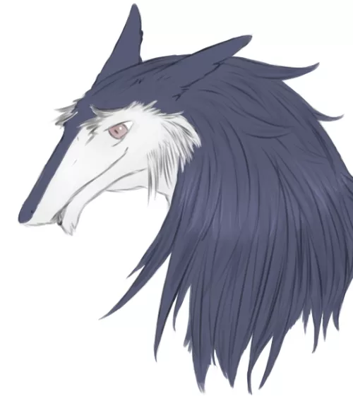 Fuzzy hairy Sergal (art by me)