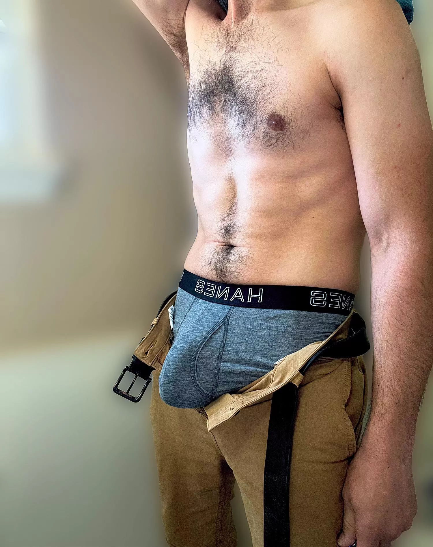 Had to take out my bulge when I got home from work 🥵