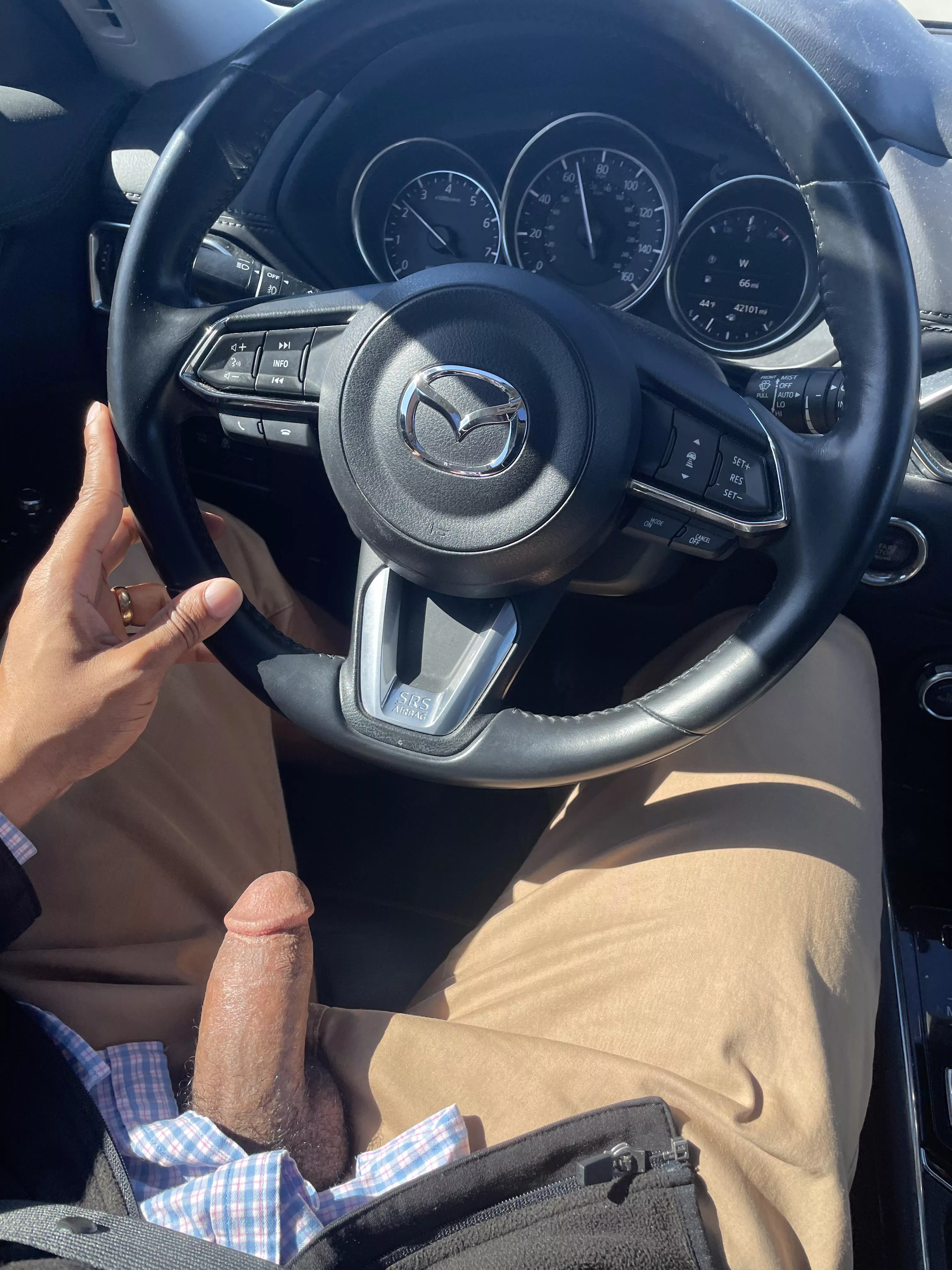 He really loves car rides