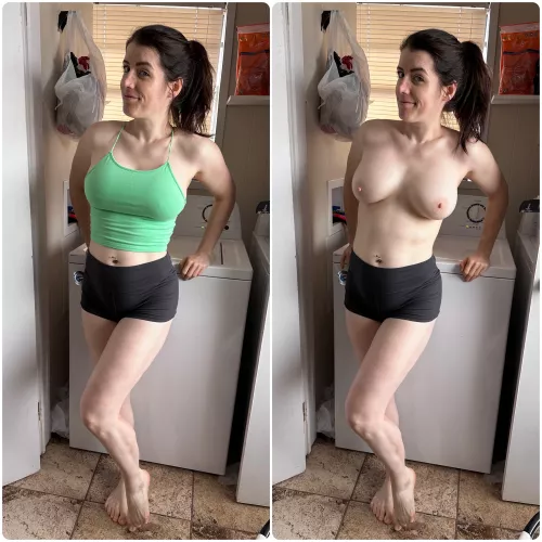 I prefer cleaning in outfit number 2 😜