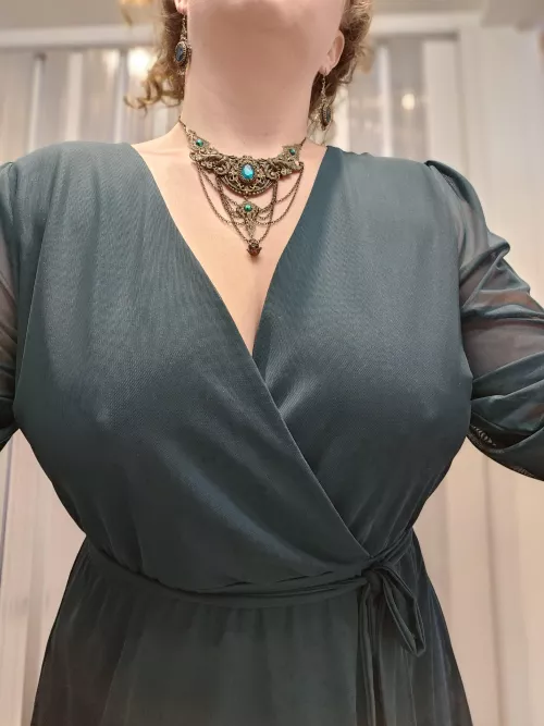 In my emerald grwen dress