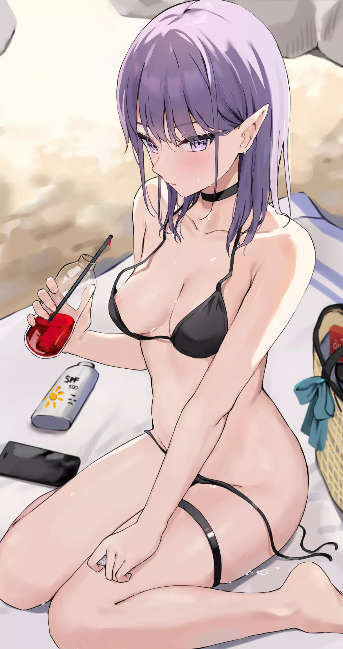 Misaki at the beach 