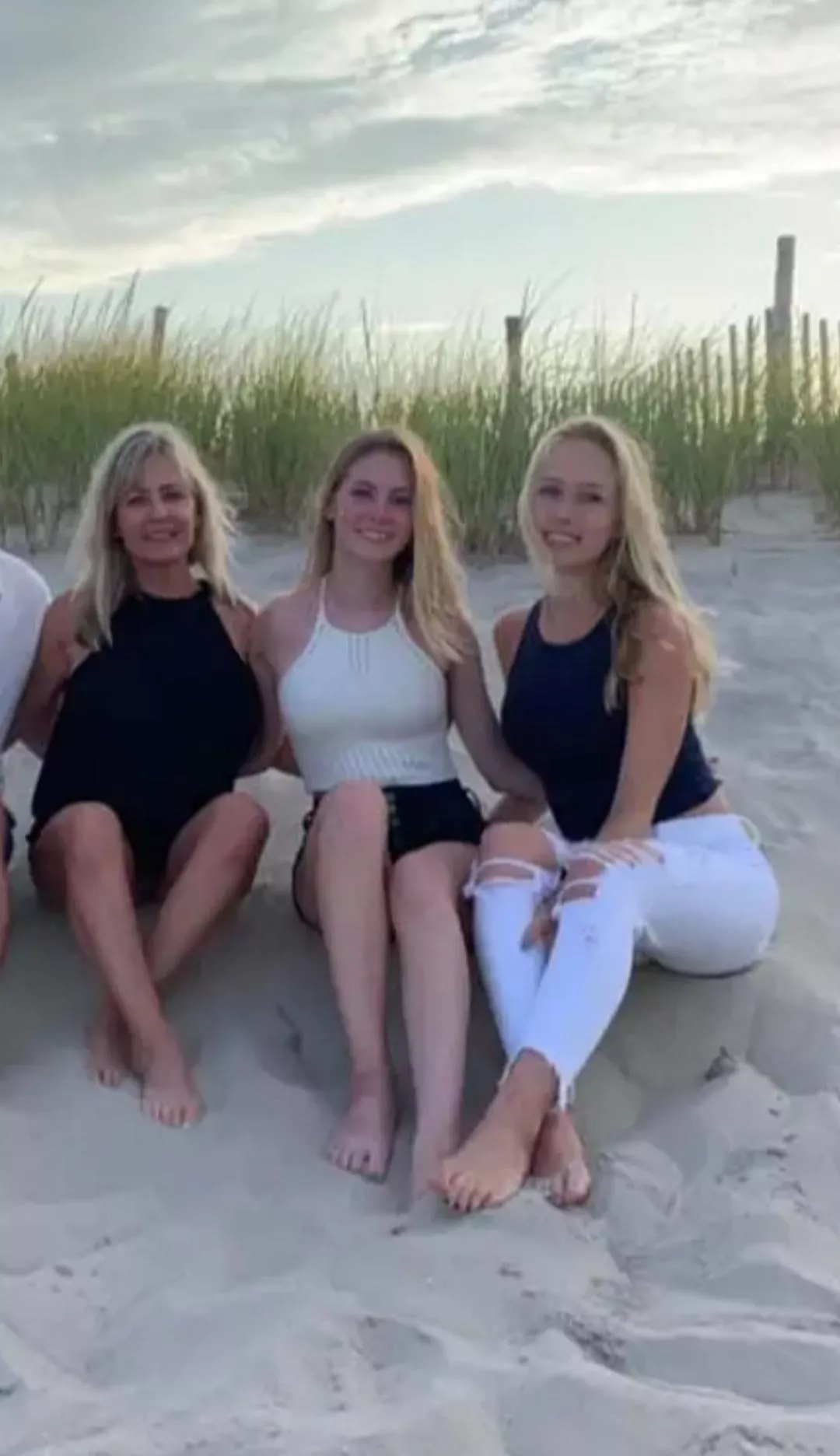 Mother with her Fraternal Twin Daughters 