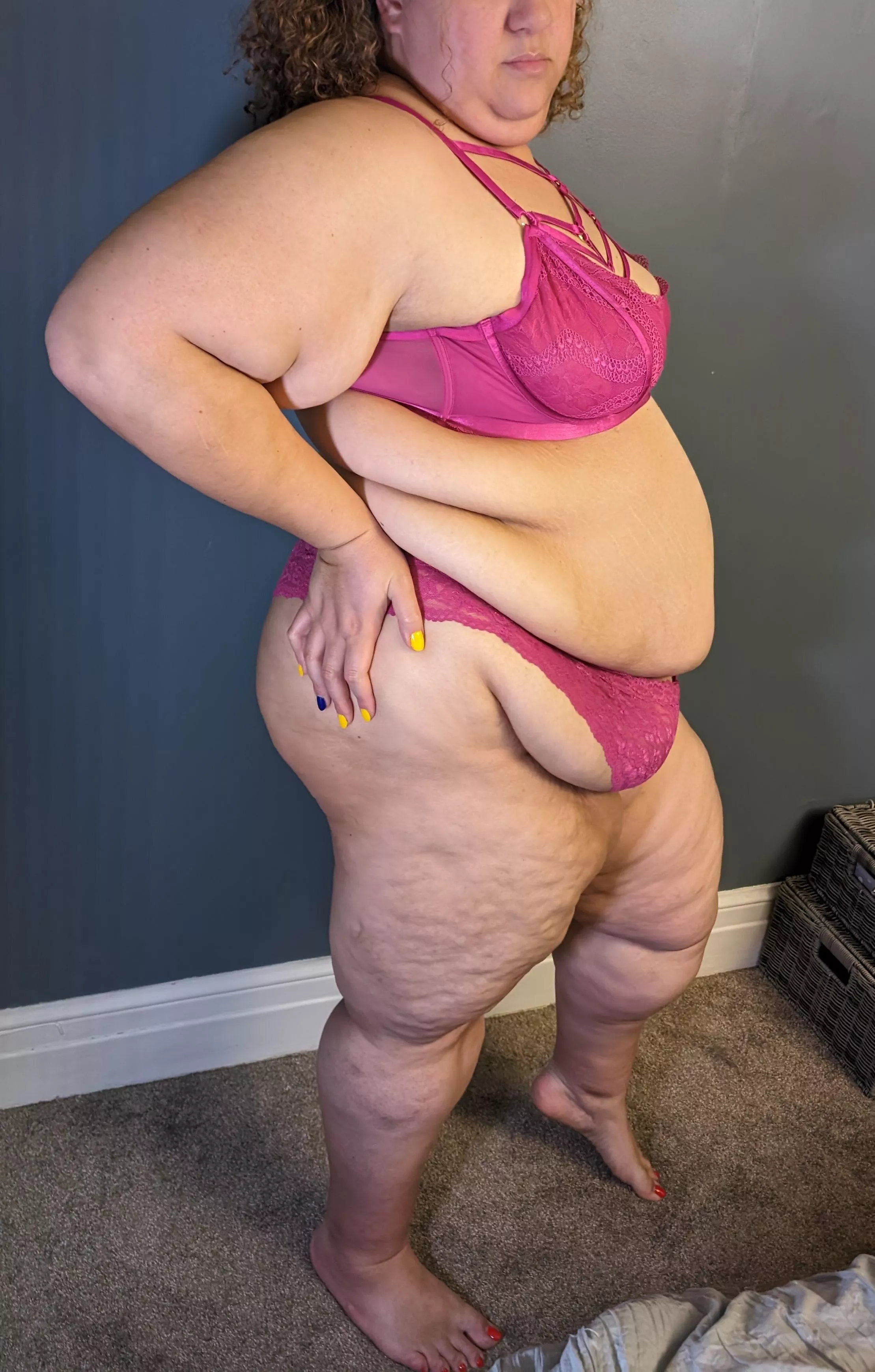 My hands on my hip cuz I'm ready to fuck up some dick