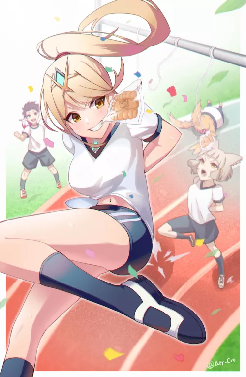 Mythra smoking the competition [Xenoblade]