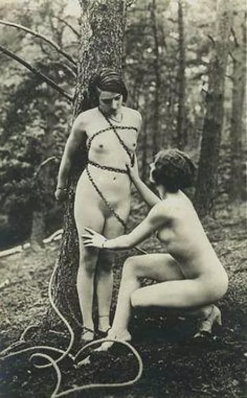 naughty outdoor bondage