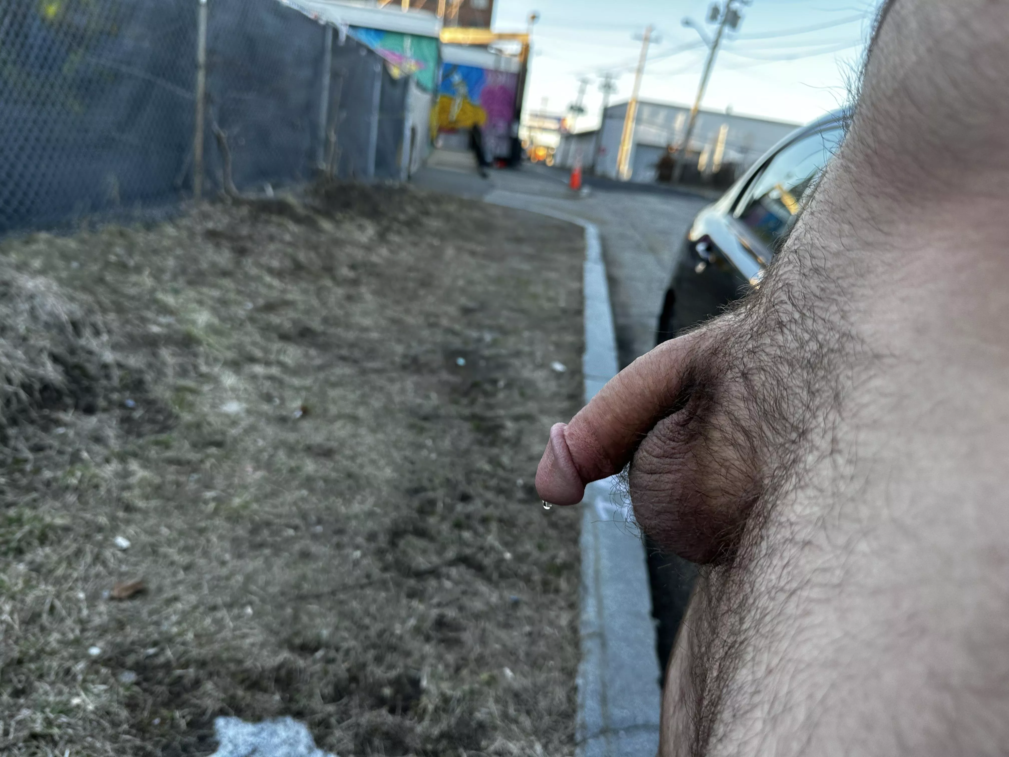 Pissing on the side of the road