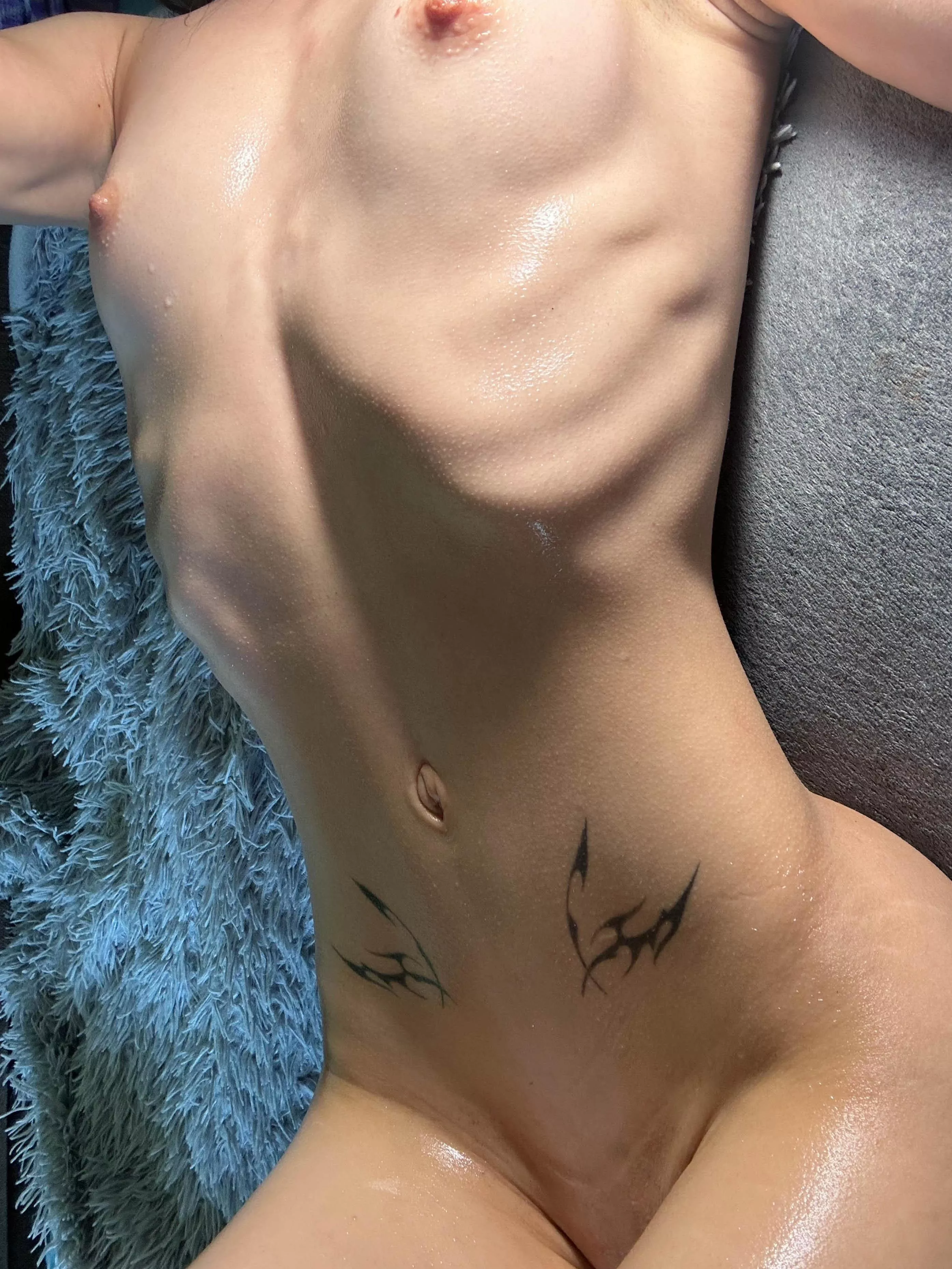 Skinny body and tiny titties are your view today