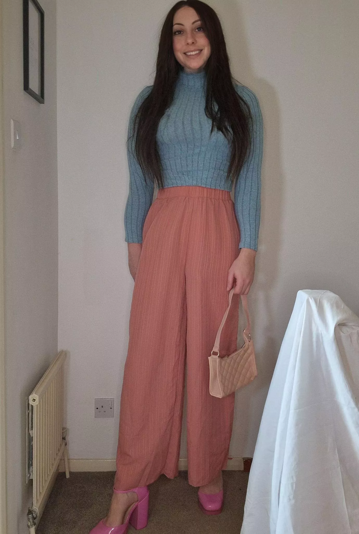 Trying out the classic pink and blue combo. Let me know if it's a yes or no!