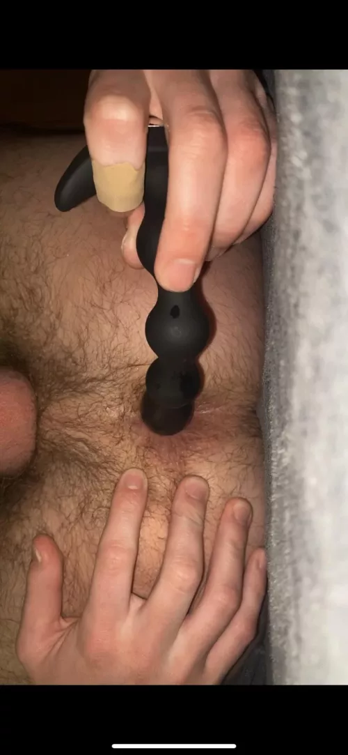 Using a toy for the first time🫣