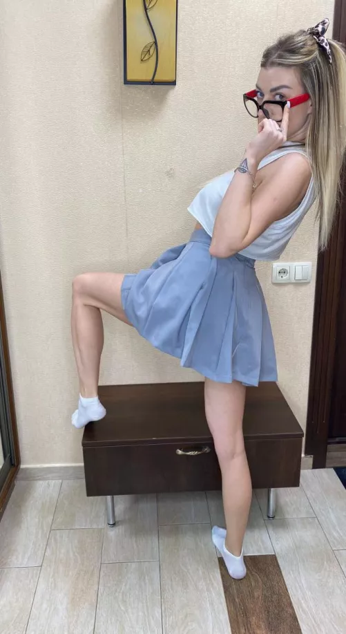 What could be hotter than a cute girl like me in socks