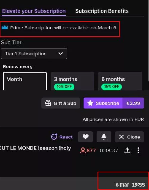 Why prime is not available? This is the first time I have this