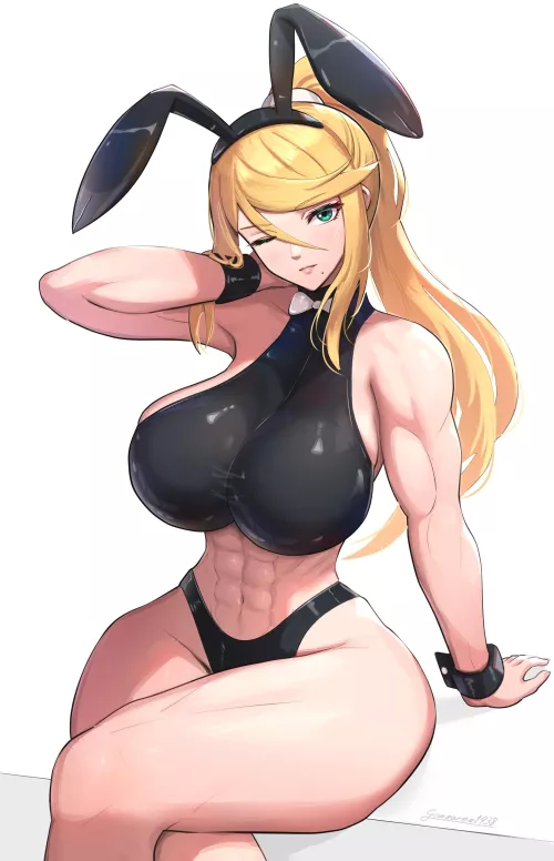 Zero Suit Samus in a bunny outfit