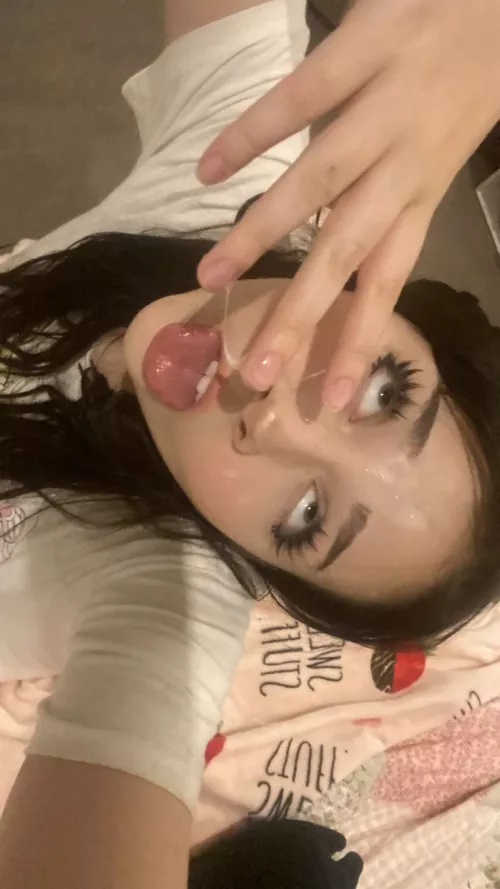 any day when i have cum on my face is a good day :3