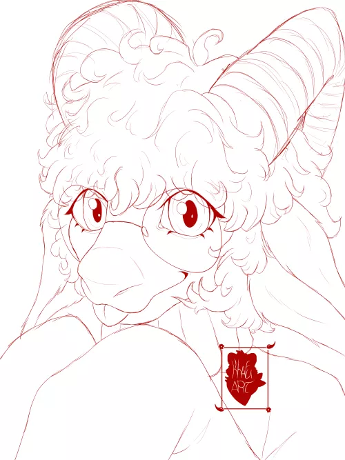 (art by me) art raffle progress (3/3)