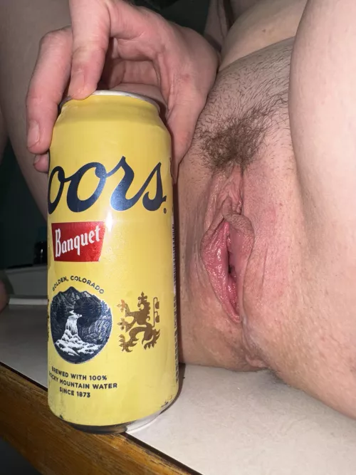 Beer or my pretty little meaty pussy first? 😻
