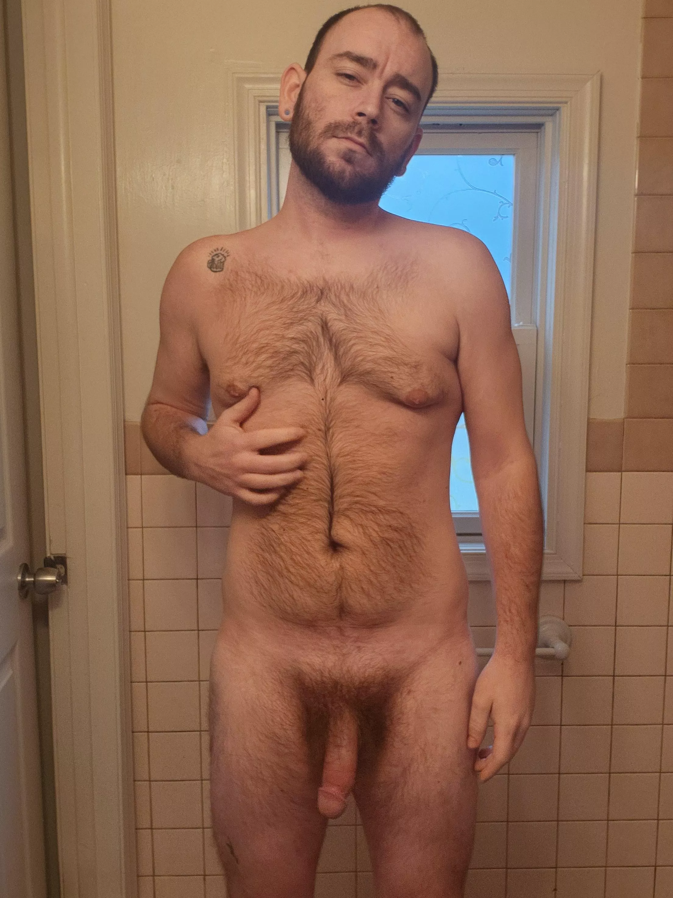 Bush with a thick trunk inside