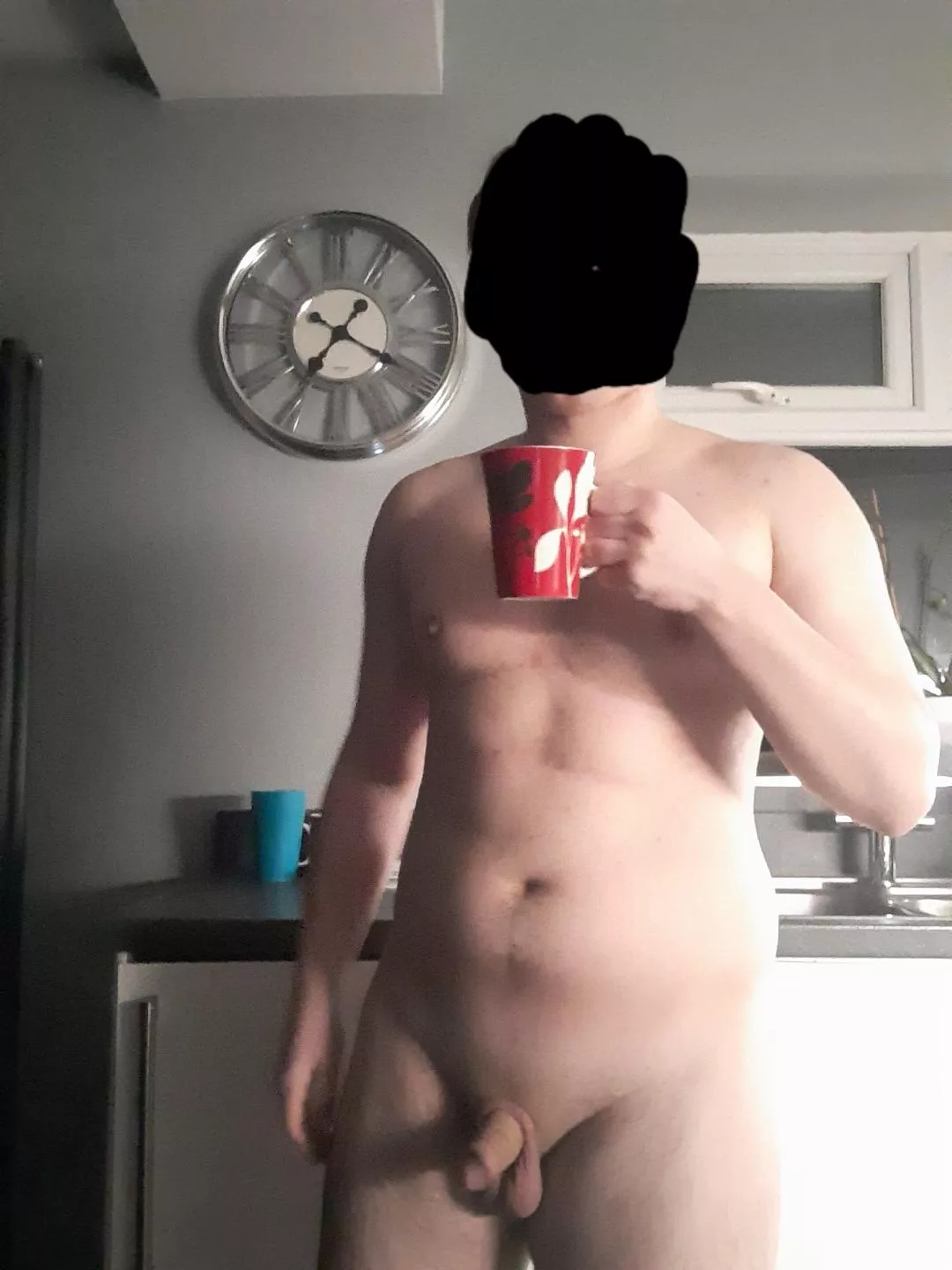 having a nice cup of coffee, the right way, after a long day.