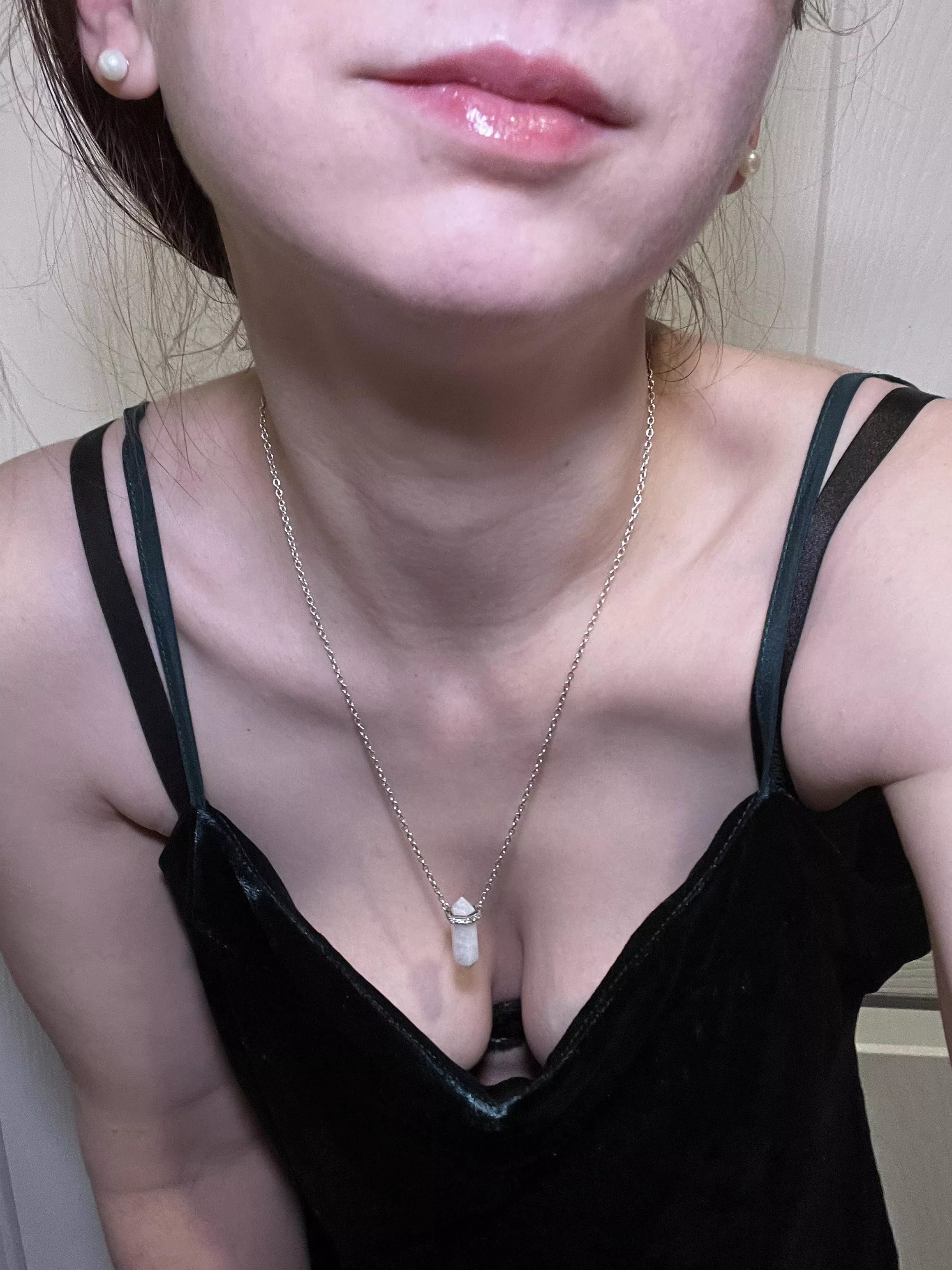 I wish you could feel me up in my velvet dress. 