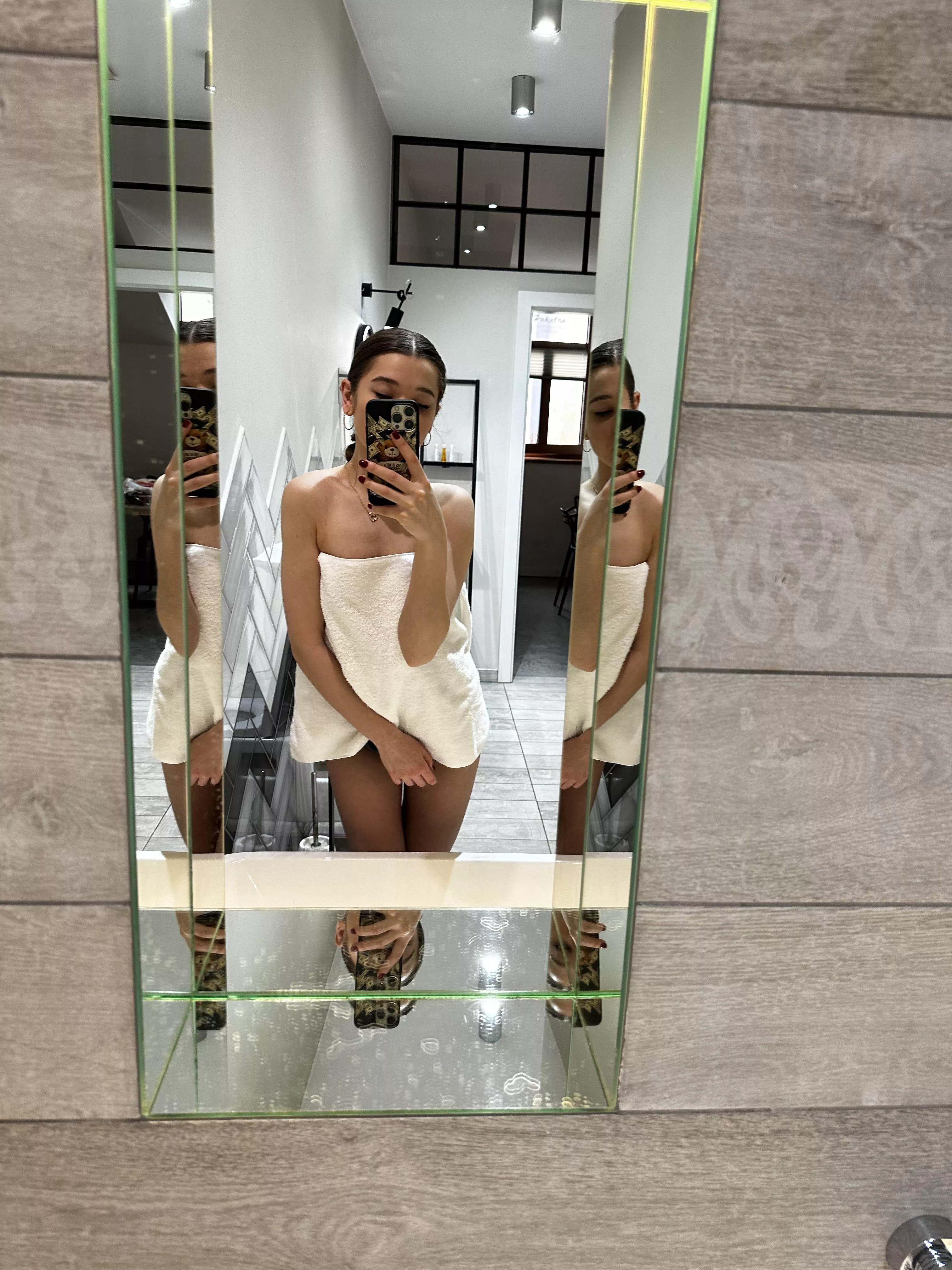 I'm out of the shower and ready for naughty games