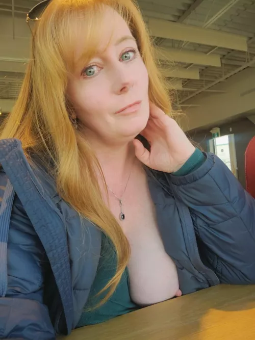 Just a casual Starbucks boob