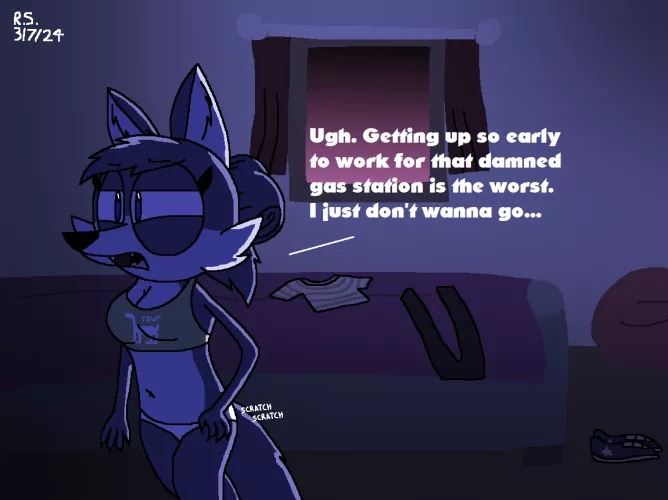 Lauren is seriously not a morning person (art done by me)