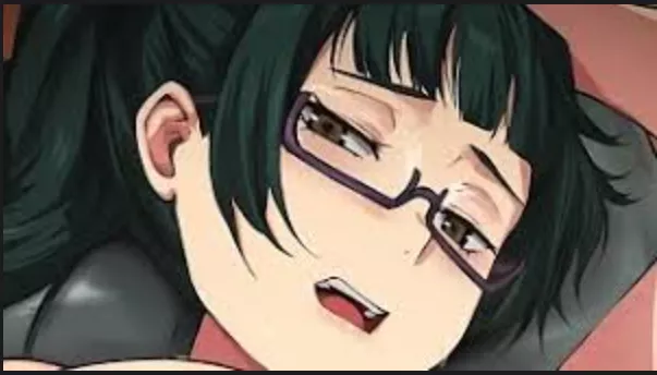 LF Color Source, 1girl, glasses, ponytail, blush , Maki Zenin (Jujutsu Kaisen)