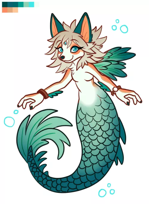 Merfox? Foxmaid? Adoptable (Art & Design by Me!)