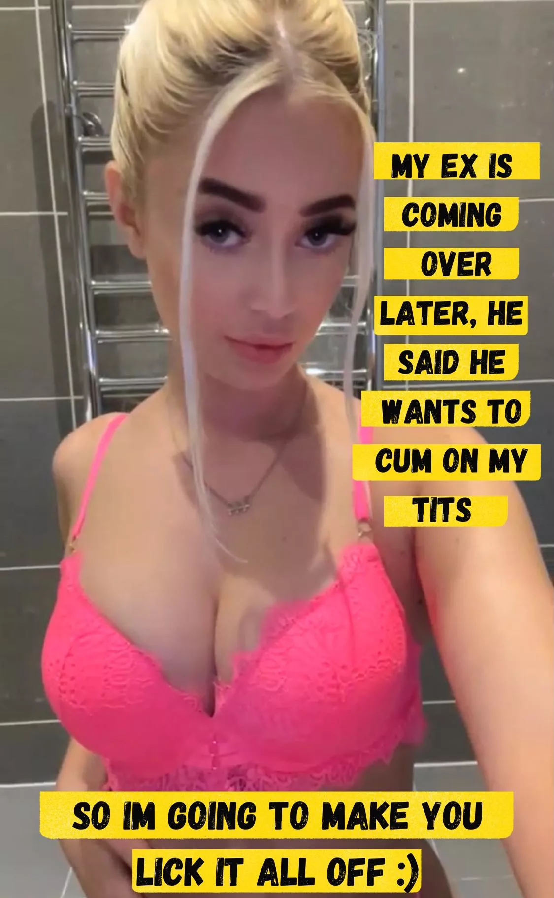 My ex is coming over later.