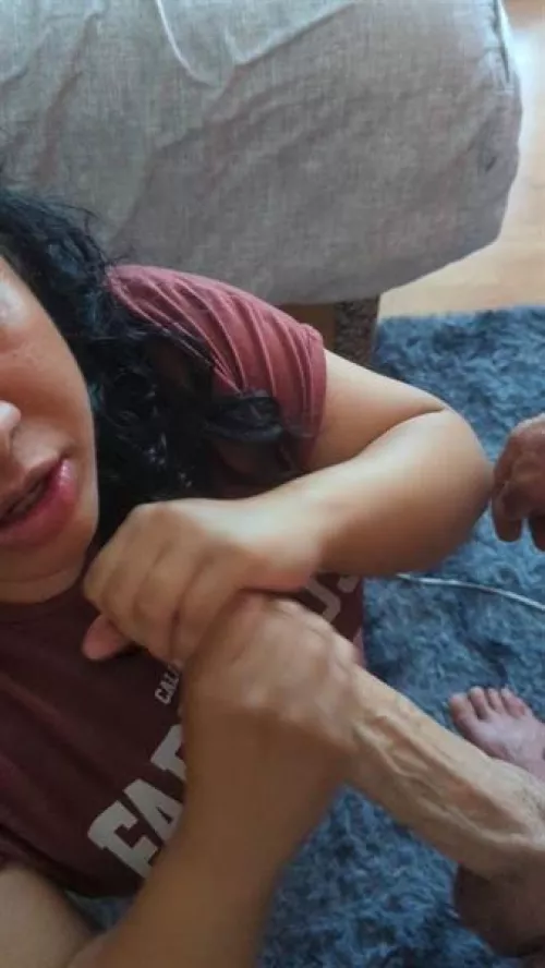 She told me she'd never had a 4 hander before 