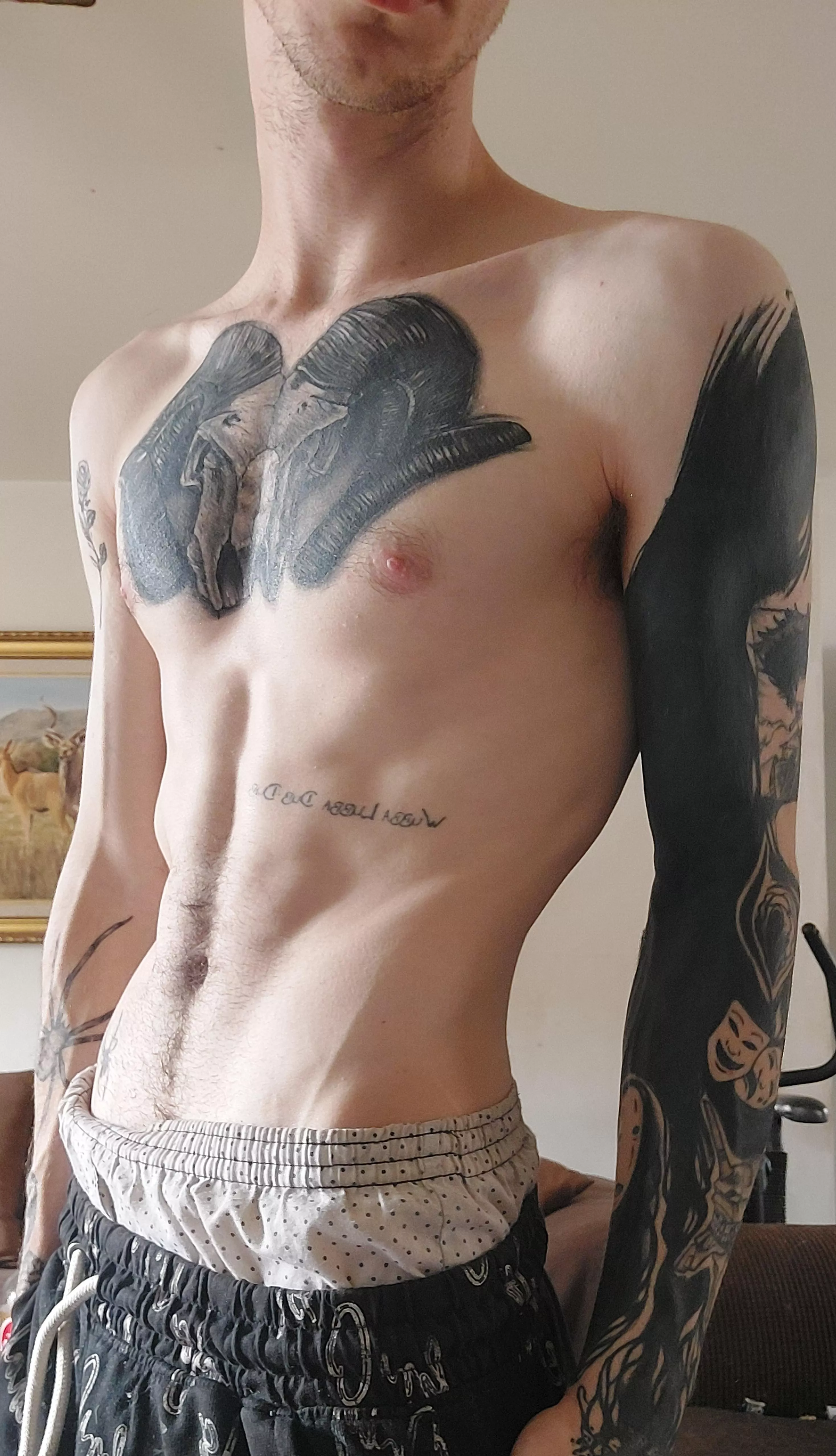 Skinny and tatted 