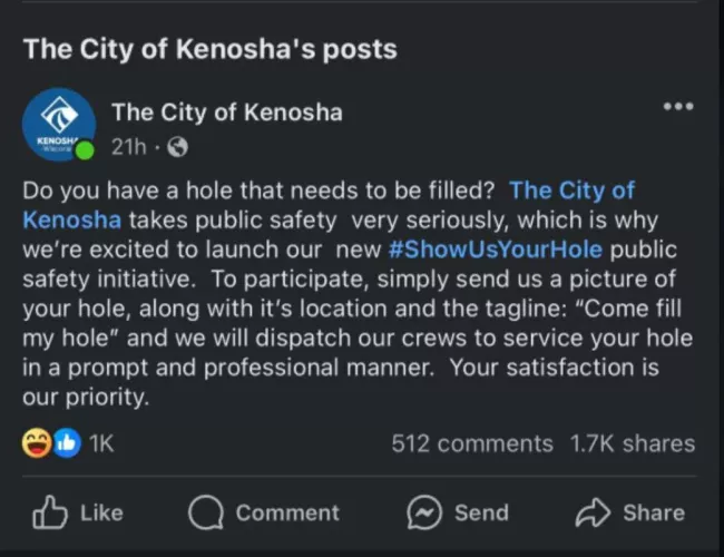 The City of Kenosha wants residents to 