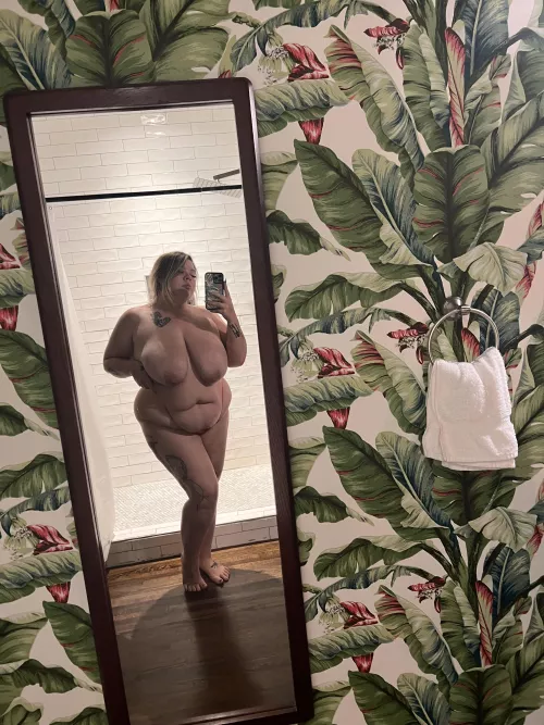 The mirror is so we can watch ourselves in the shower 