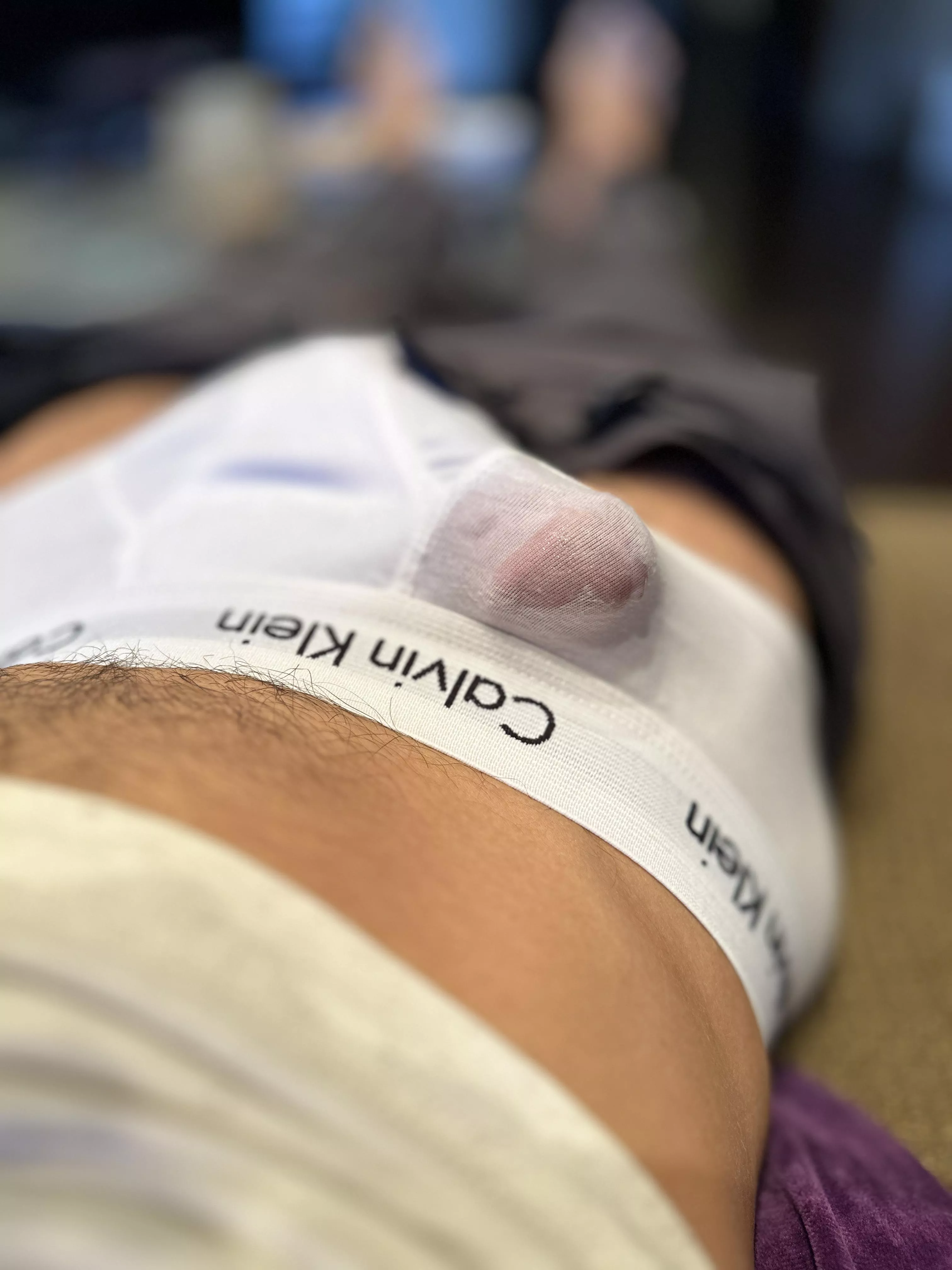 White briefs soaked in precum give the best cock outline