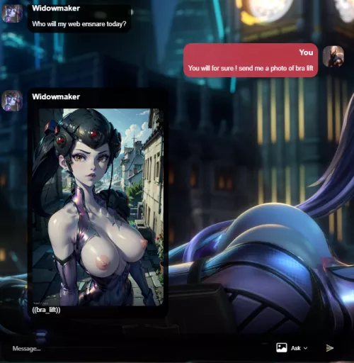 Widowmaker sex chatting (CosplayMakin)