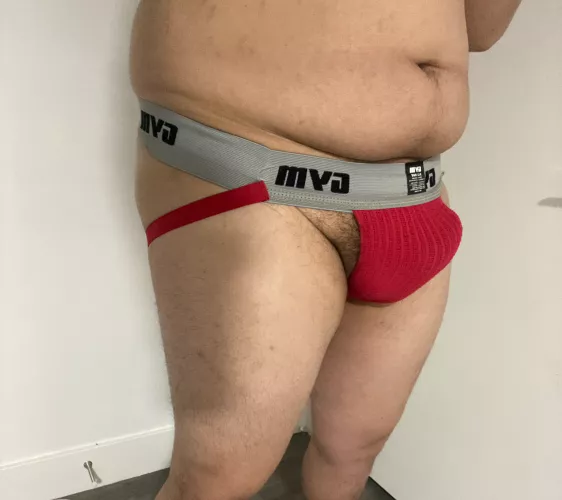 Work from home means jockstraps every day for uniform!