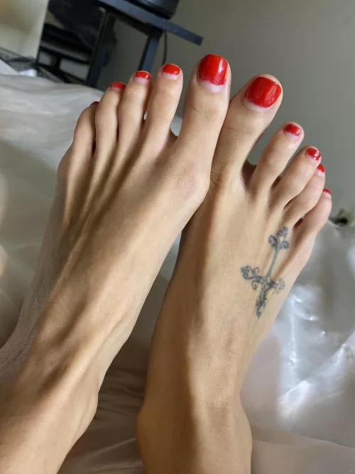 You can suck my toes one by one.