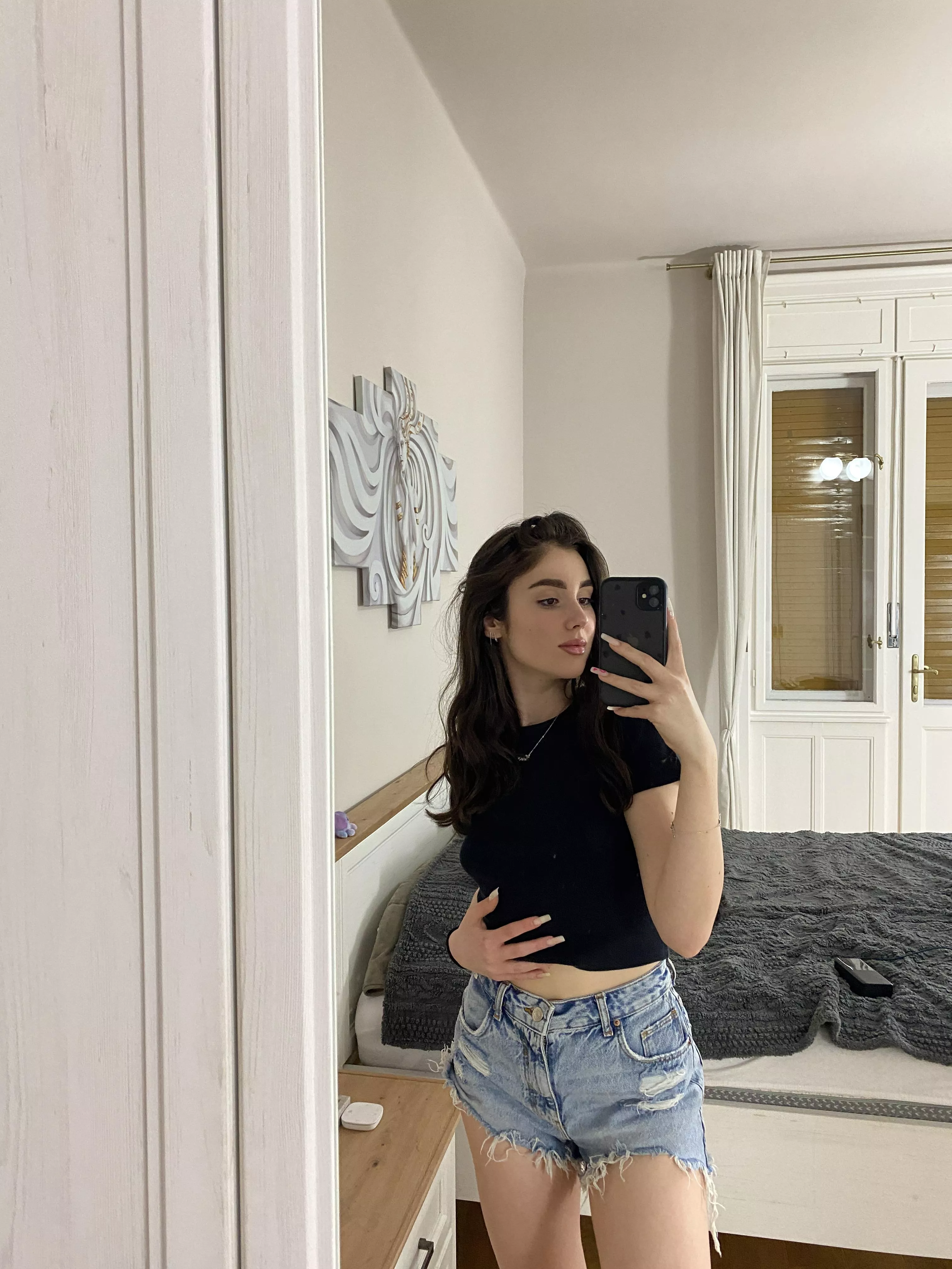 Black dress with pantyhose is just soo classy