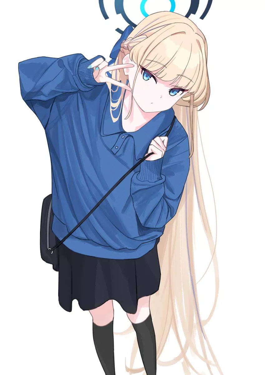 Cute perky angel waifu