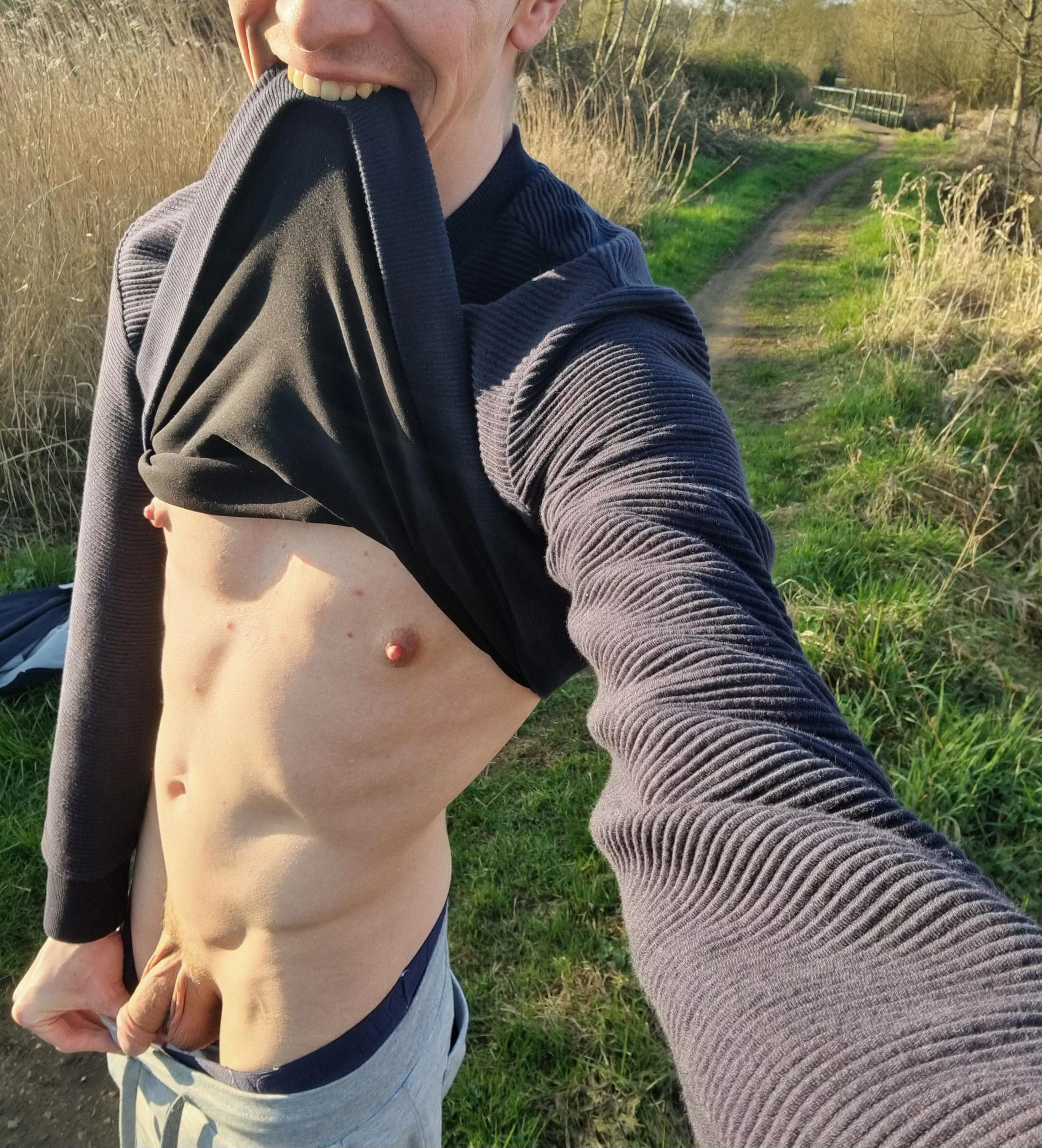 Ending the day with a walk in the park