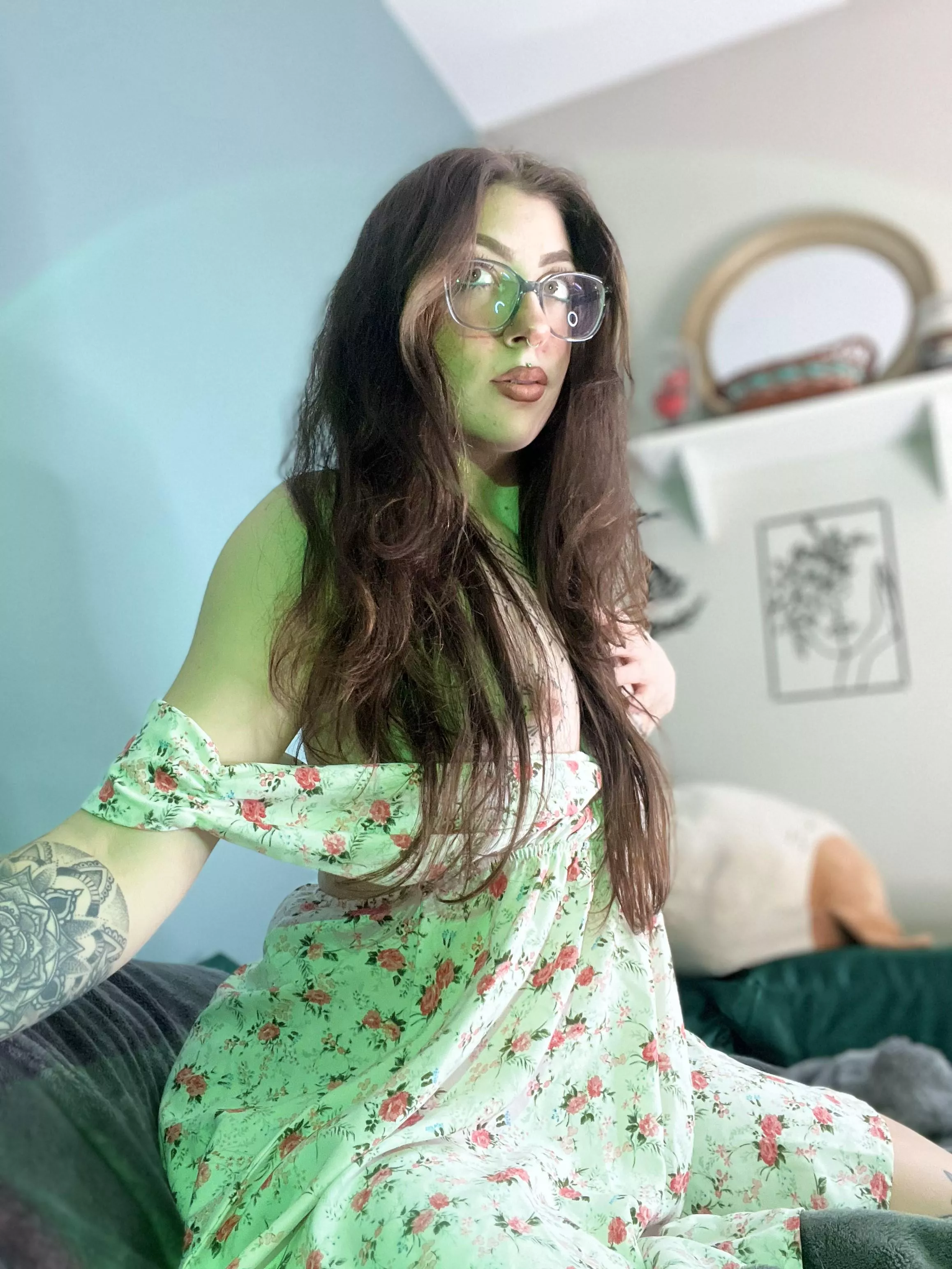 Felt pretty cute in my spring dress.