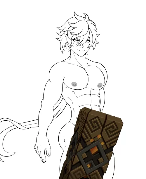 Get ready for my first and most special Zhongli mini artpack. He’s coming soon and will show you how a true god works. Only on gumroad 🐉 @kuremxl (on twitter)